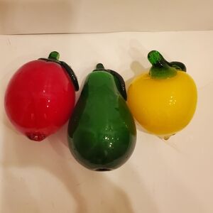 Colorful Glass Fruit Decor Set